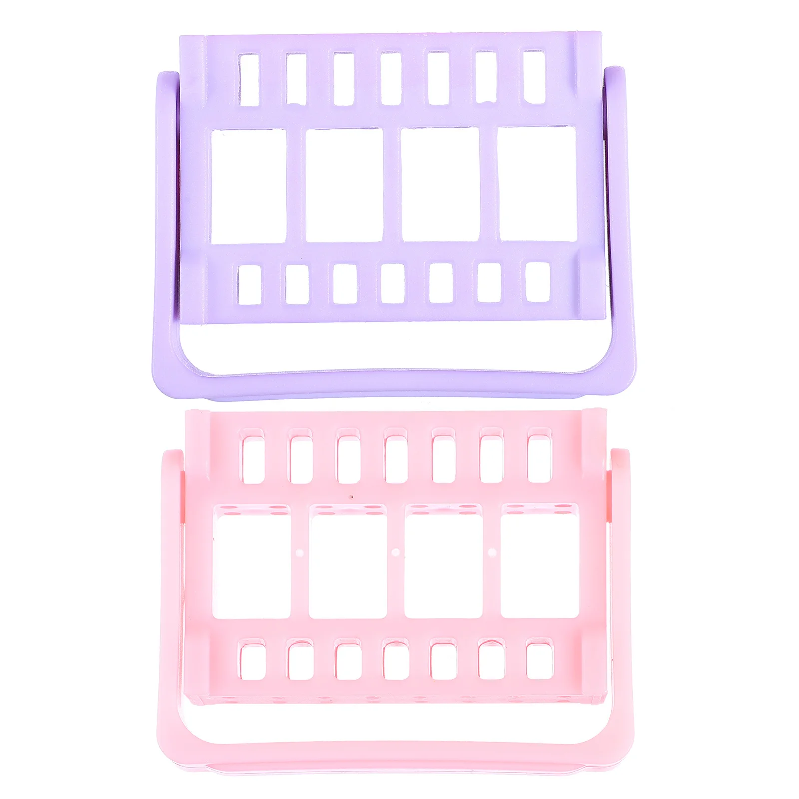 

2 PCS Porous Nail Drill Polishing Storage Rack Multiple Hole Grinding Head Shelf