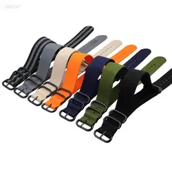 Heavy Duty Nylon Watch Strap  Canvas Wrist Band Steel Ring Buckle Sport Waterproof Bracelet Thicken 18mm 20mm 22mm 24mm