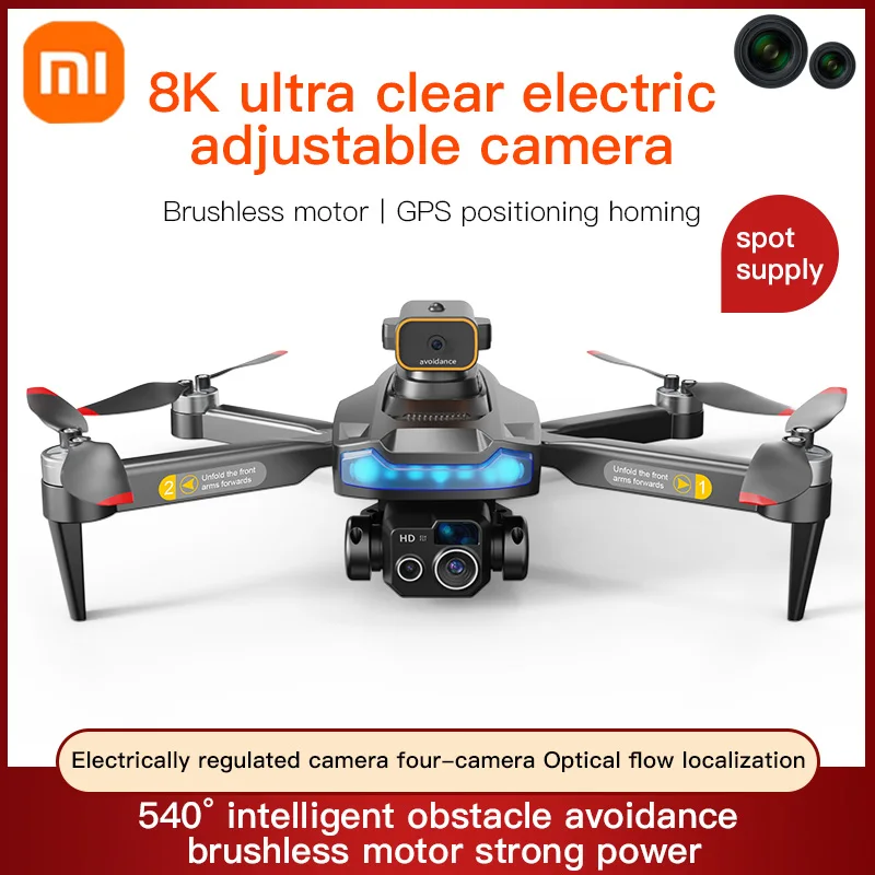 XIAOMI P15 PRO Drone 8K GPS HD fotografía aérea cámara Dual omnidireccional evitación de obstáculos posicionamiento de flujo óptico Drone