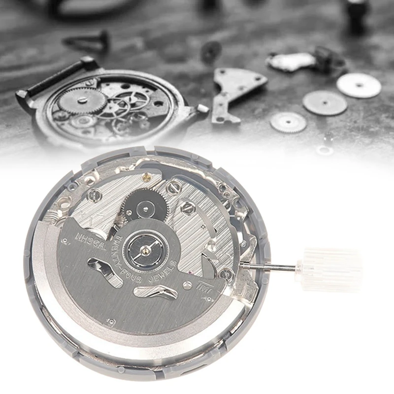 NH36/NH36A Movement +Steel Stem+Week Dial+Calendar Dial+Check Rod Kit High Accuracy Automatic Mechanical Watch Movement