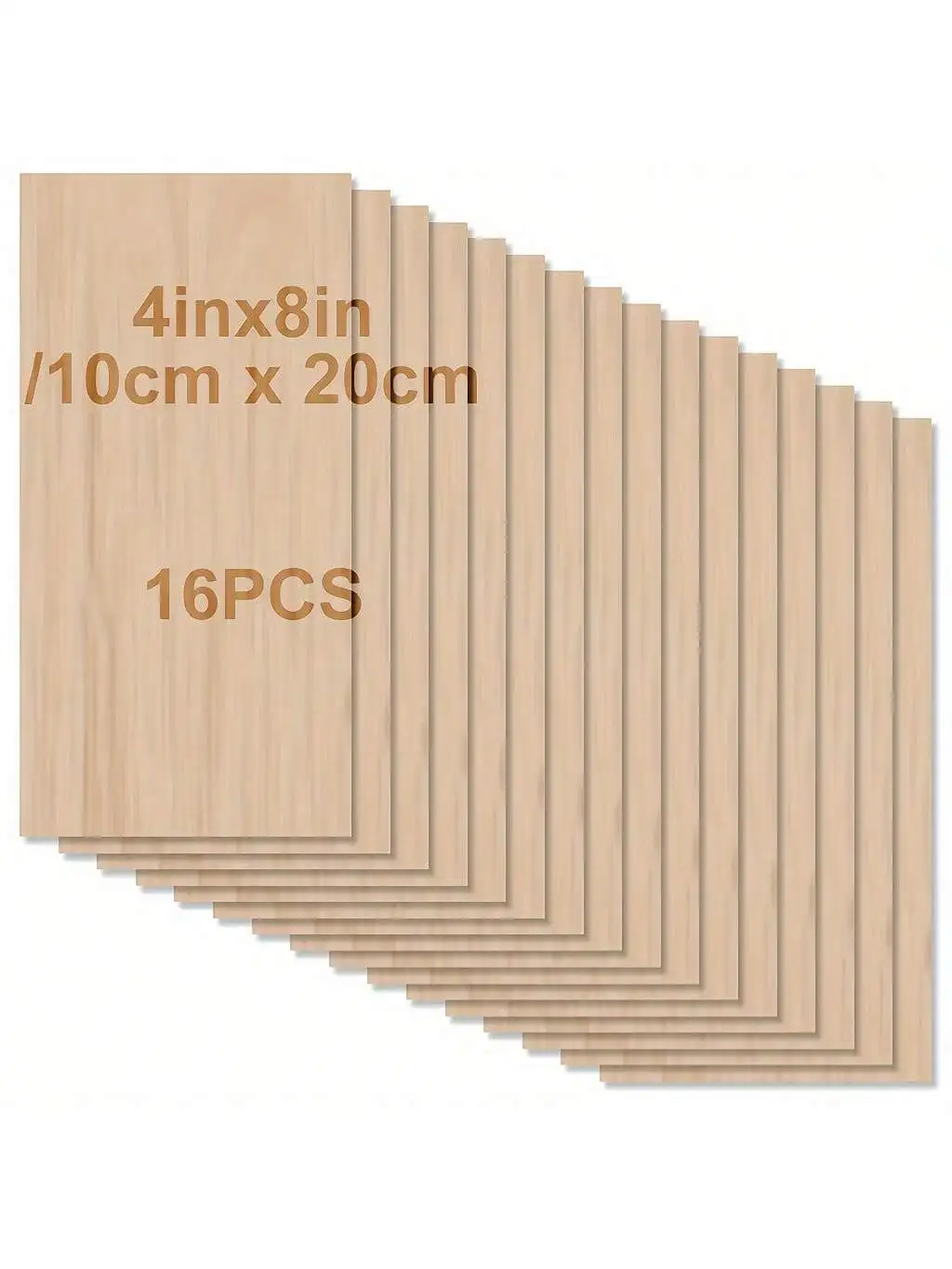 4/8/16/30 Piece Craft Plywood - 8x4 inches, 2mm thick, smooth wood planks, suitable for laser cutting, DIY projects, architectur