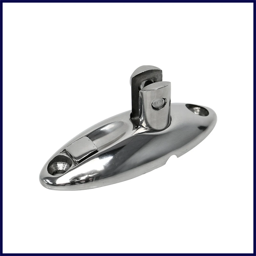 

316 Stainless Steel 360° Adjustable Bimini Top Mount Swivel Deck Hinge With Rubber Pad Quick Release Pin Marine Accessories