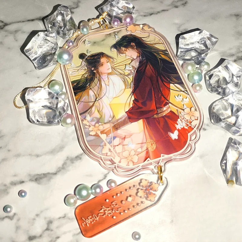 Anime Tgcf Tian Guan Ci Fu Xie Lian Hua Cheng Badge Shikishi Shikishi Acrylic Stand Keychain Cosplay Desktop Decoration Gift