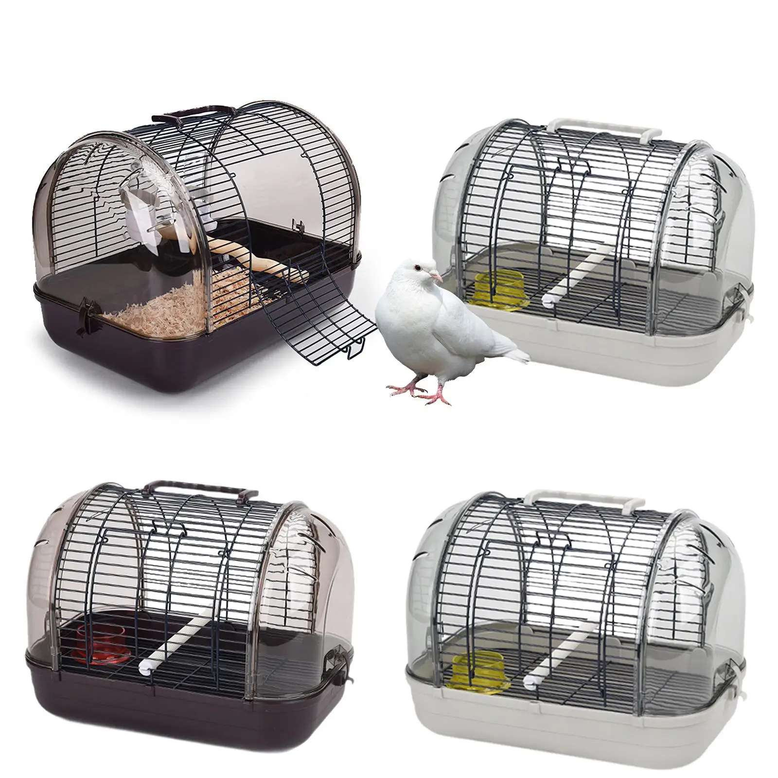 Villa Bird Cage Small Removable Breathable with Stand Stick Bird Travel Cage for Parakeets Parrotlets Canary Budgies Birds