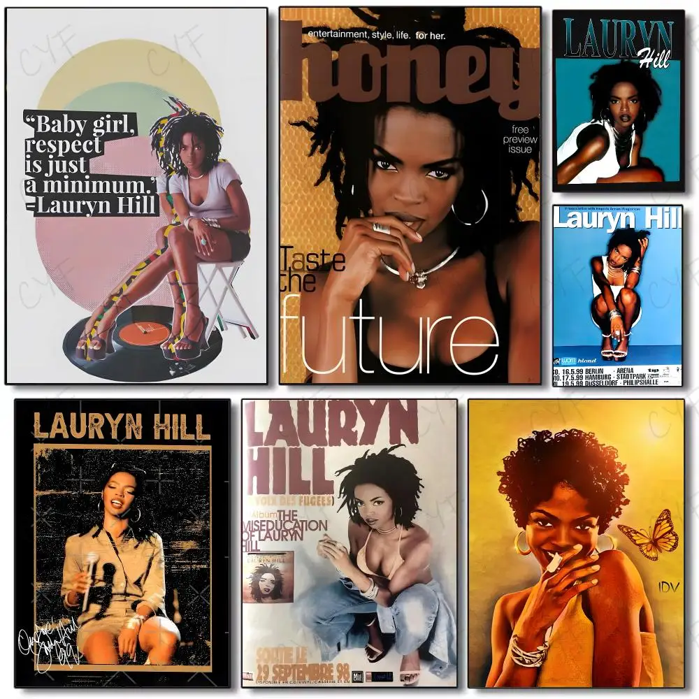 Musician Soul Lauryn Hill Poster Painting Wall Art Mural for Living Room Home Decor and Gifts