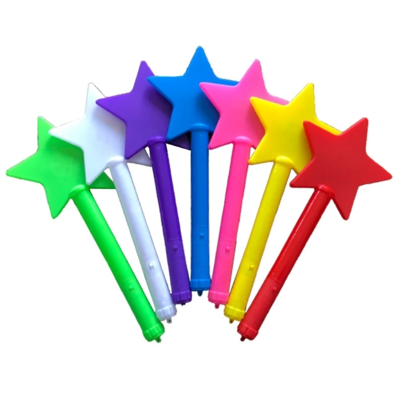 Light Up Stick Wand Toy LED Sparklers with 3 Light Modes Star Shape Flashing Sticks for Wedding Birthday Party