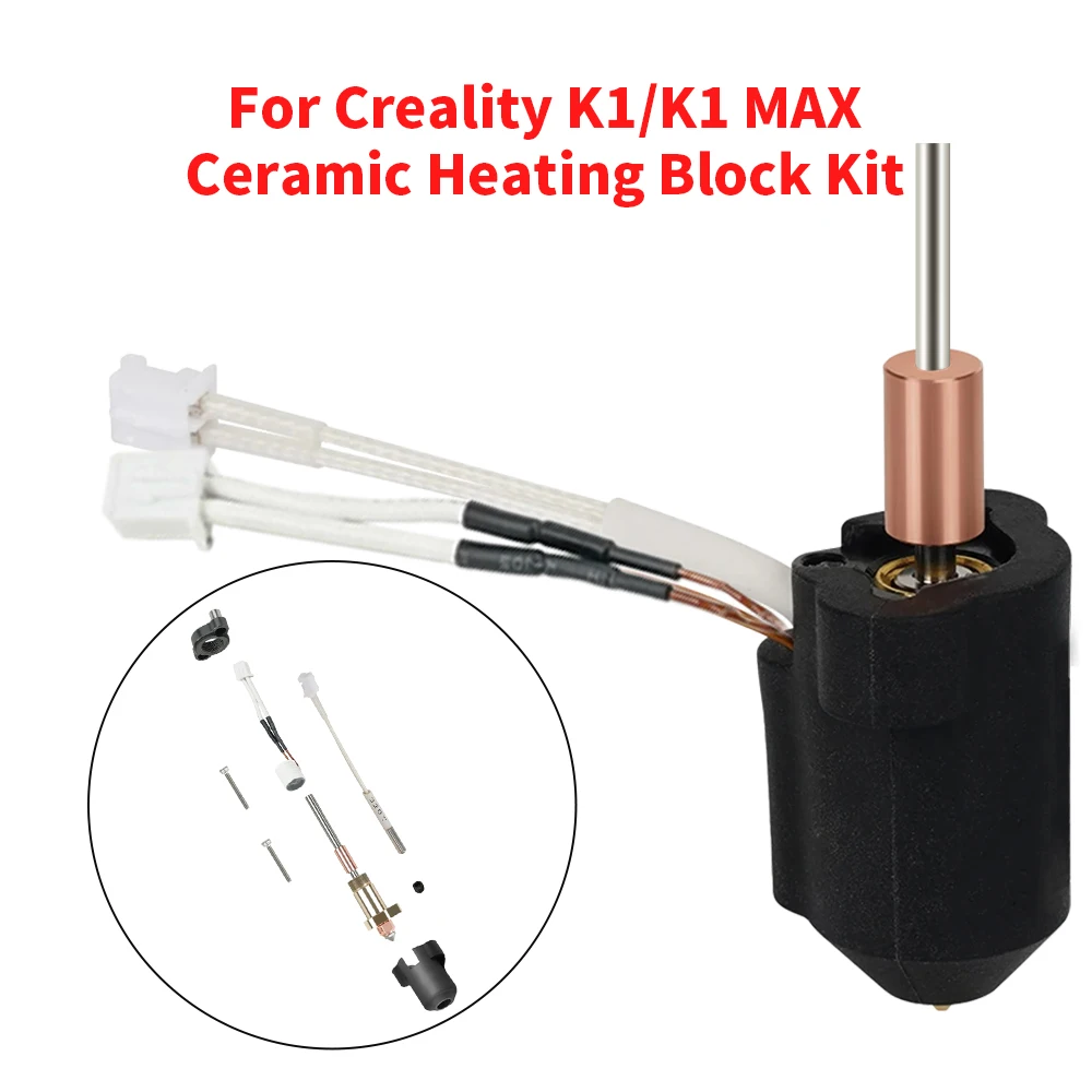 Hotend For Creality K1C K1 MAX Ceramic Heating Block Kit 0.4mm Quick-Swap Integrated Nozzle Hight Flow Printing 3D Printer Parts