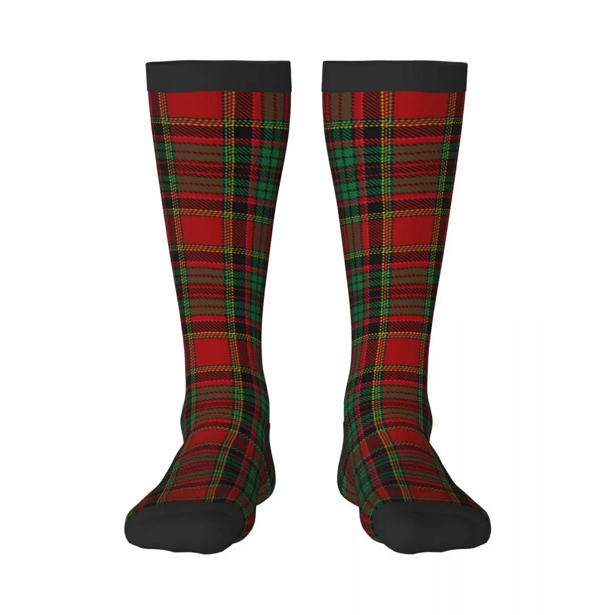 

1 Pack Tartan Plaid Scottish Christmas Pattern Over-knee Long Socks Middle High School Socks