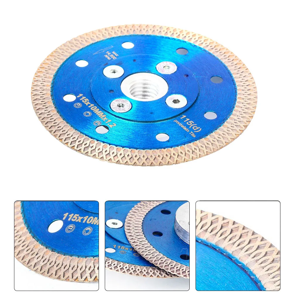 Lama per sega diamantata 1Pc con filettatura flangiata 105/115/125mm disco da taglio per parti di macchine utensili per il taglio di pietre in gres porcellanato