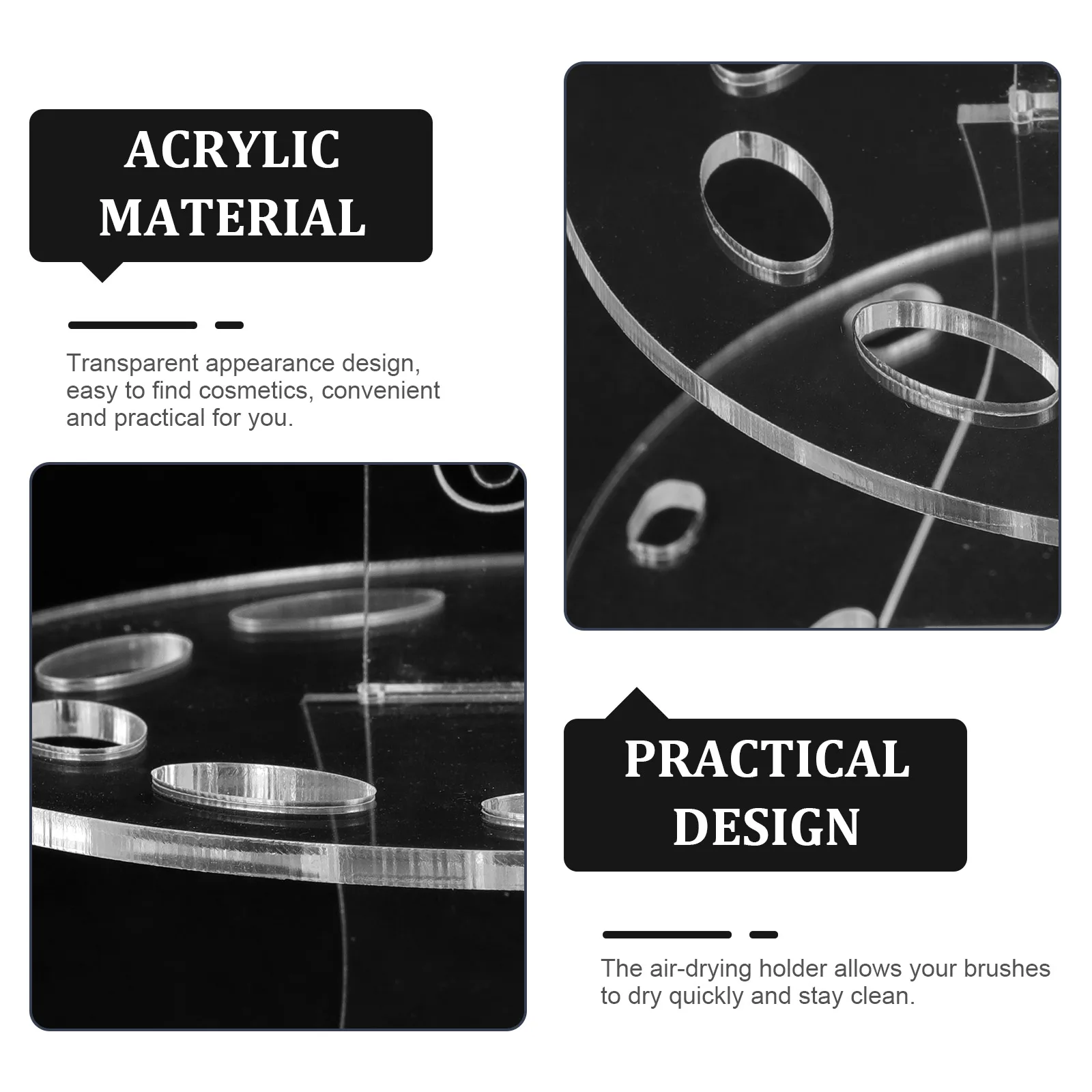 10 Hole Makeup Brush Display St Drying Rack Transparent Holder Makeup Brush Storage St Storage ganizer Tree Shape