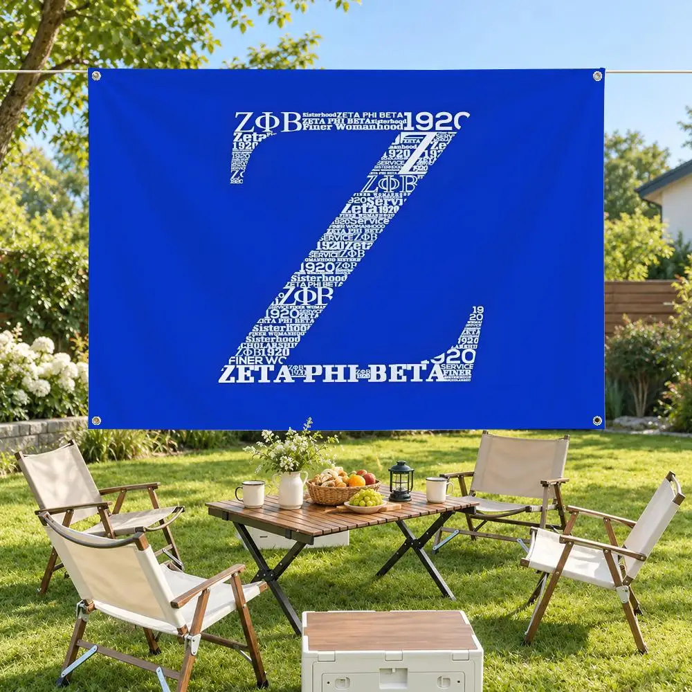 Sorority Zeta Phi Beta Sorority Flags Minimalist Fabric Banner Flags Garden Shop Bedroom Festival Birthday Wall Decor
