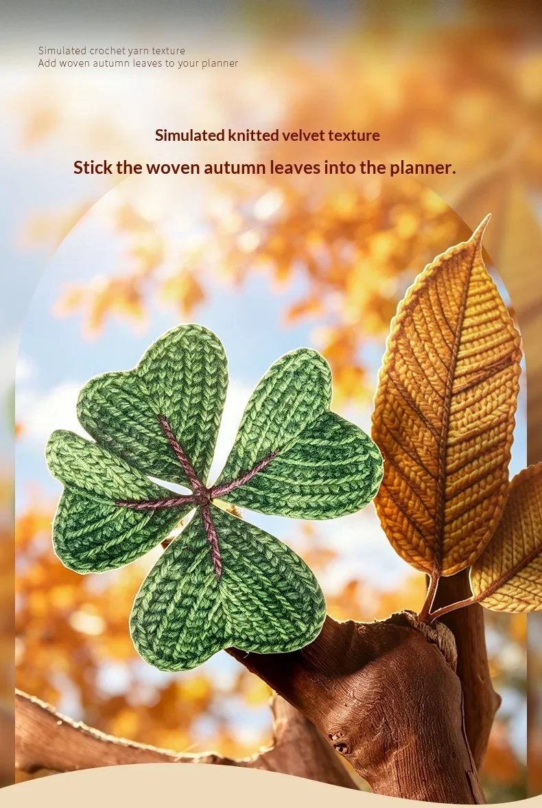 JIANWU Vintage Autumn Leaves Maple Leaf Landscape Material Collage Scrapbooking PET Sticker Creative DIY Journal Stationery