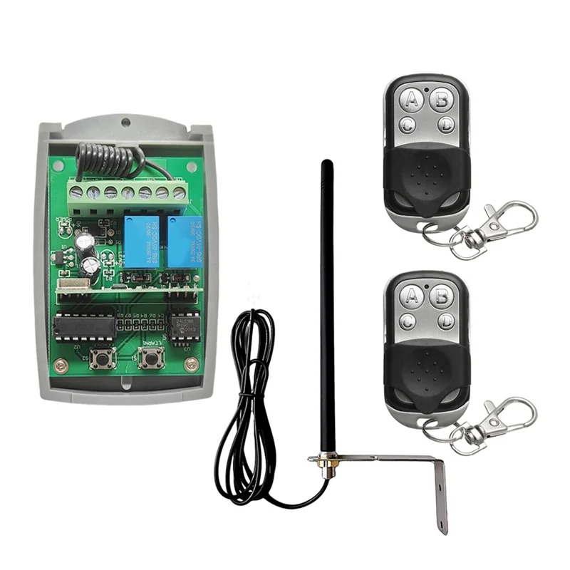 

FEDI-Universal Garage Door Remote Control 2 Channel 433Mhz Remote Control, Receiver, Antenna Replacement 433Mhz Opener
