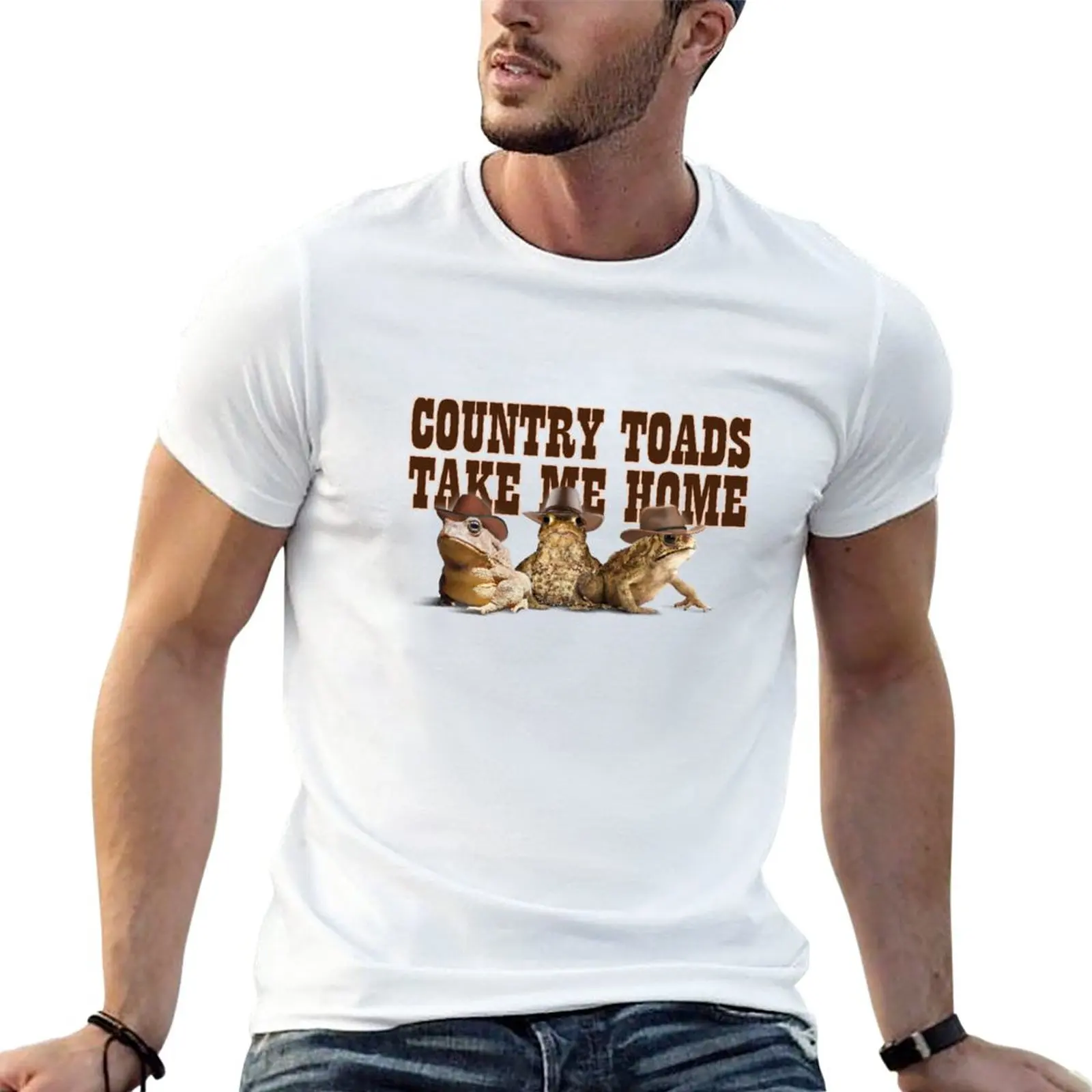 New Country Toads Take Me Home T-Shirt summer tops Aesthetic clothing graphic t shirt tops Men's t-shirt