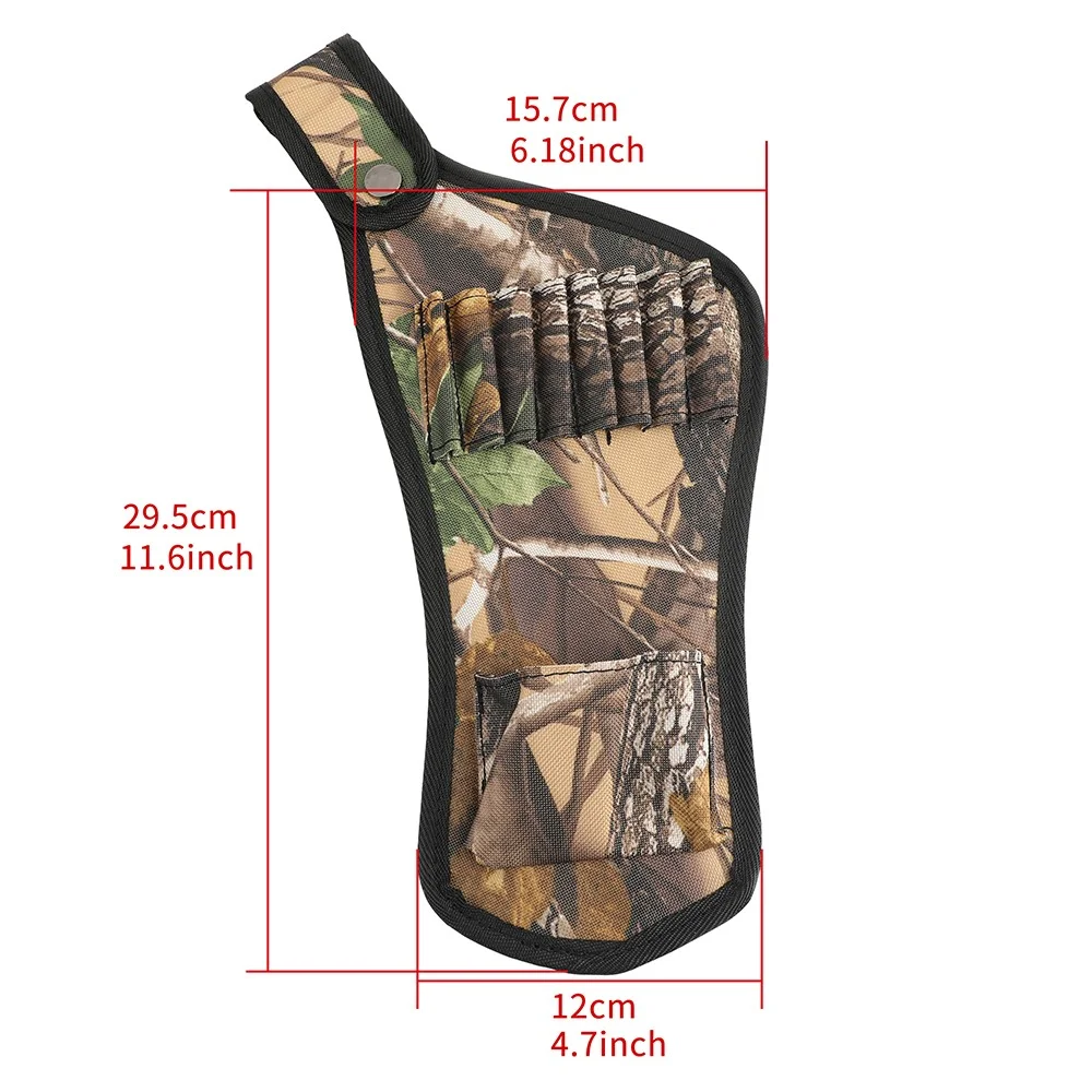 Archery Crossbow Arrow Storage Quiver Bag Independent Compartment Design Capacity for 8 Crossbow Shafts Portable Compact Handheld Waist Mount Arrow Case Outdoor Sports Hunting Shooting Spare Bag