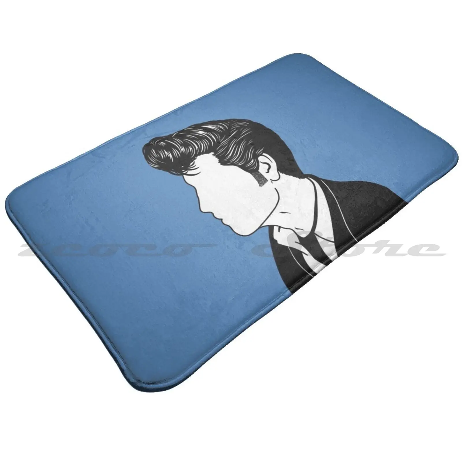 The King Soft Mat Doorway Non-Slip Water Uptake Carpet Elvis Presley Pop Art Music Legend Rip Icon Elvis Rocknroll Legend King