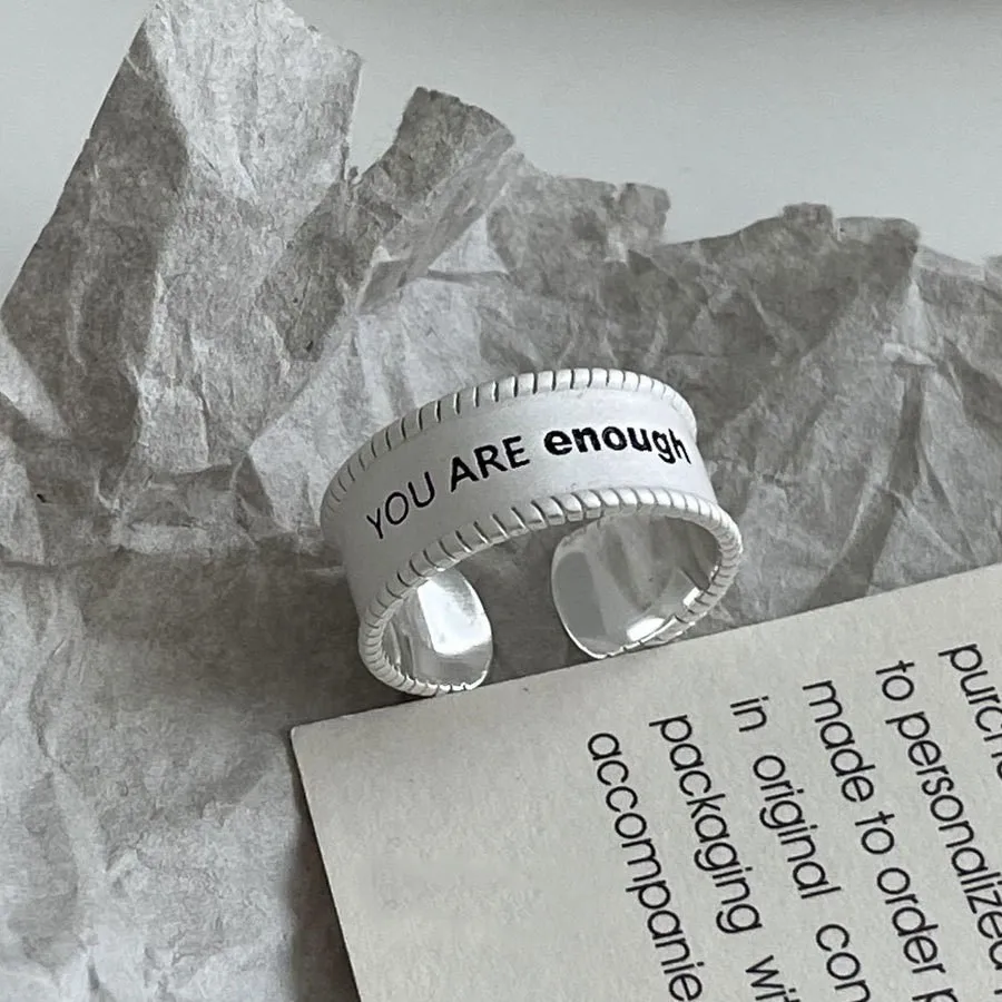 

Vintage Fashion Personality Letter Love Ring Unisex Silver Color Open Ring Banquet Jewelry Accessories Gift