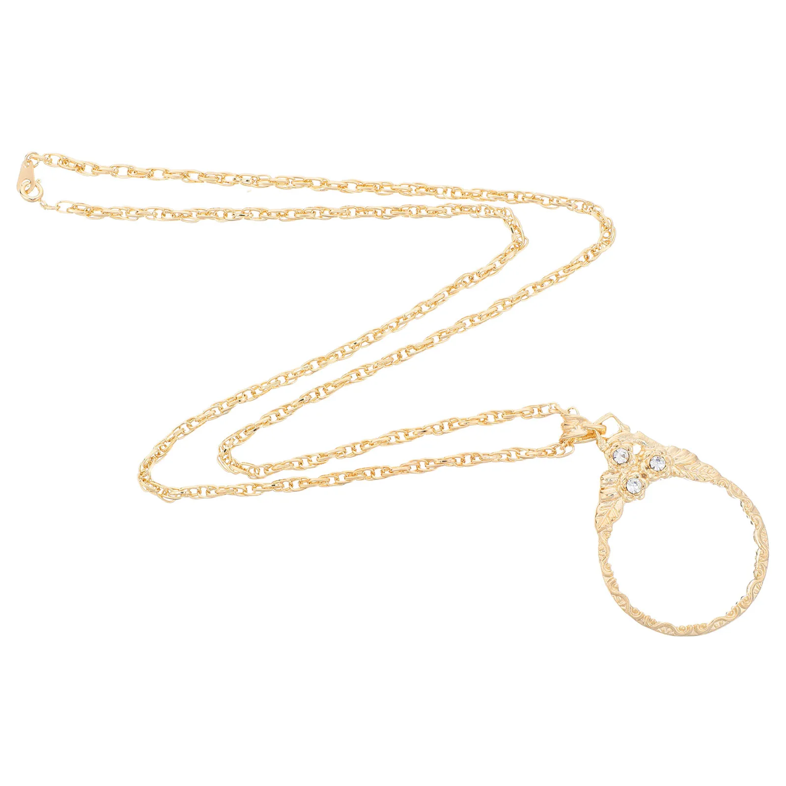 

Magnifying Necklace Definition Optical Lens Pendant Long Chain Pocket Reading Loupe Necklace Loupe Lightweight Portable