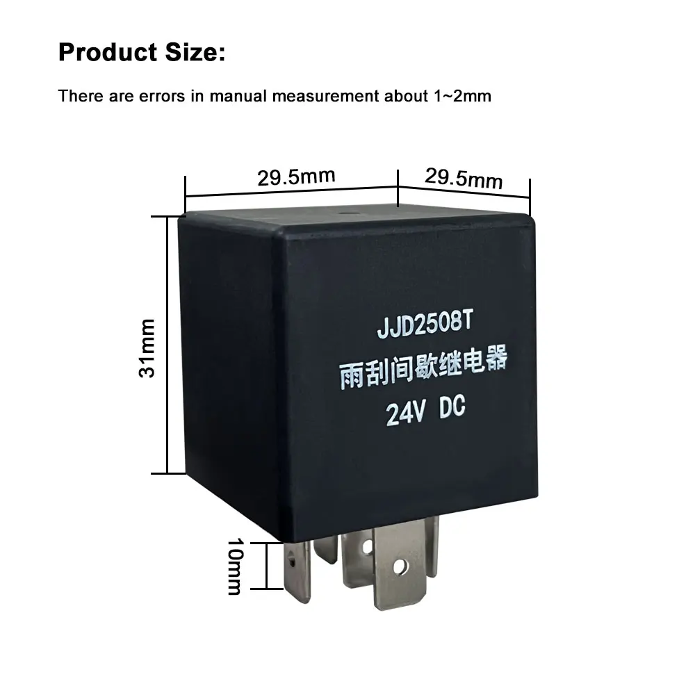 JJD2508T  24V 5-pin Automotive Wiper DC Control Intermittent Relay Flasher For Trucks And Buses