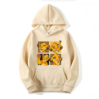 The King Lion Men Hoodie Cartoon Anime Fashion Women Oversized Sweatshirt Tops Spring Autumn Couple Pullover Clothing