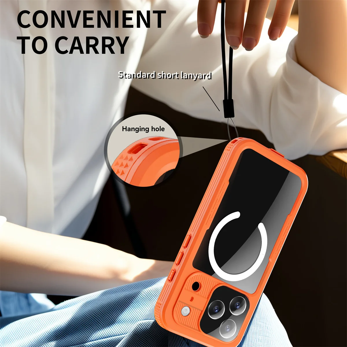 IP68 Full Waterproof Phone Case for iPhone 17 Pro Max Air 17 Magnetic Wireless Charging for Magsafe Underwater Diving Cover