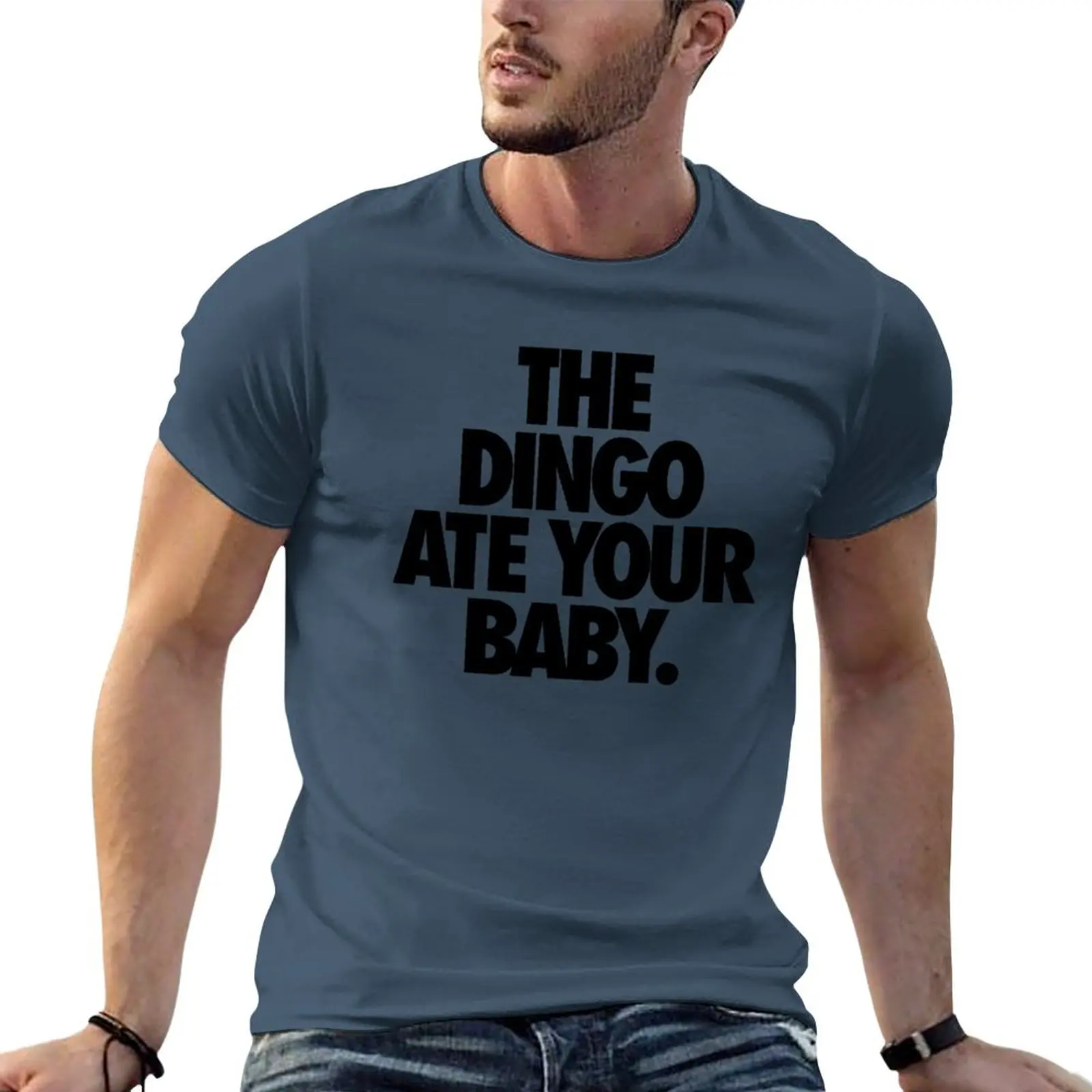 THE DINGO ATE YOUR BABY. T-Shirt Short sleeve tee summer clothes mens graphic t-shirts hip hop