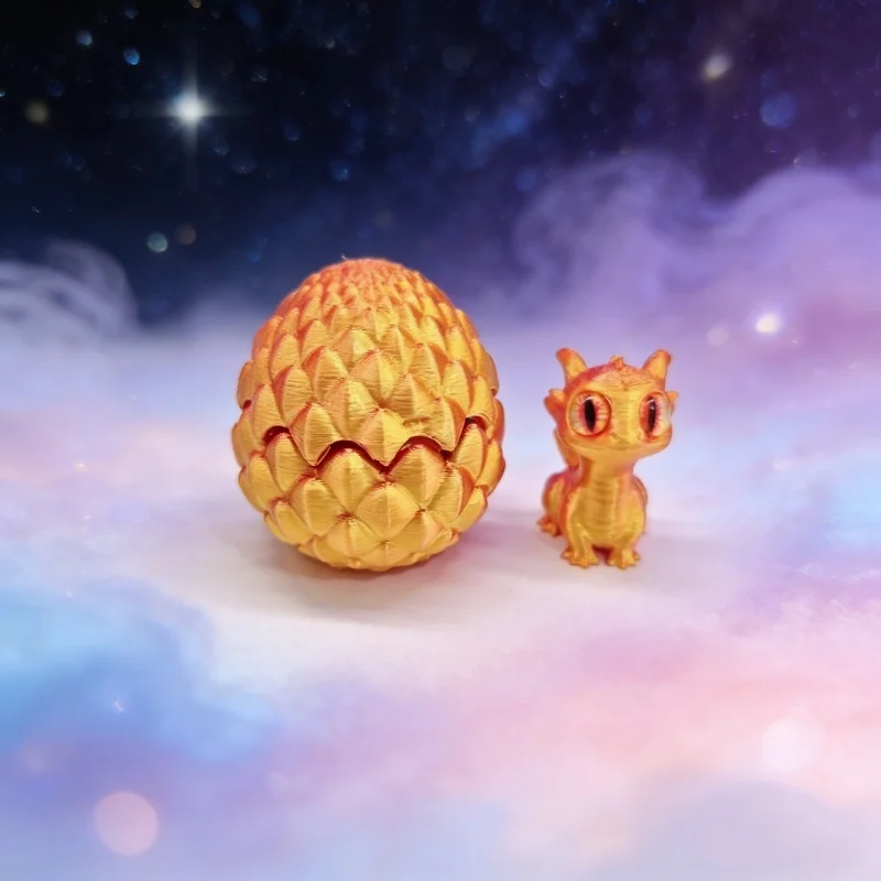

Novelty 3D Printed Dragon Egg Little Dragon Toy Desktop Ornament Home Decor Birthday Christmas Gifts Baby Shower Party Favors