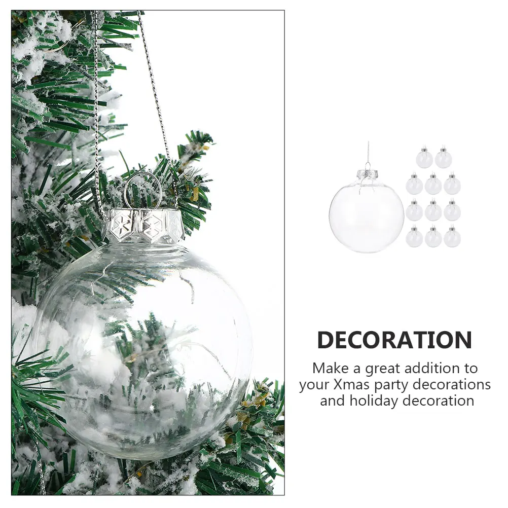 

12 Pcs Christmas Ball Ornaments 10cm Plastic Xmas Tree Hanging Decor Party Supplies DIY Balls Gifts