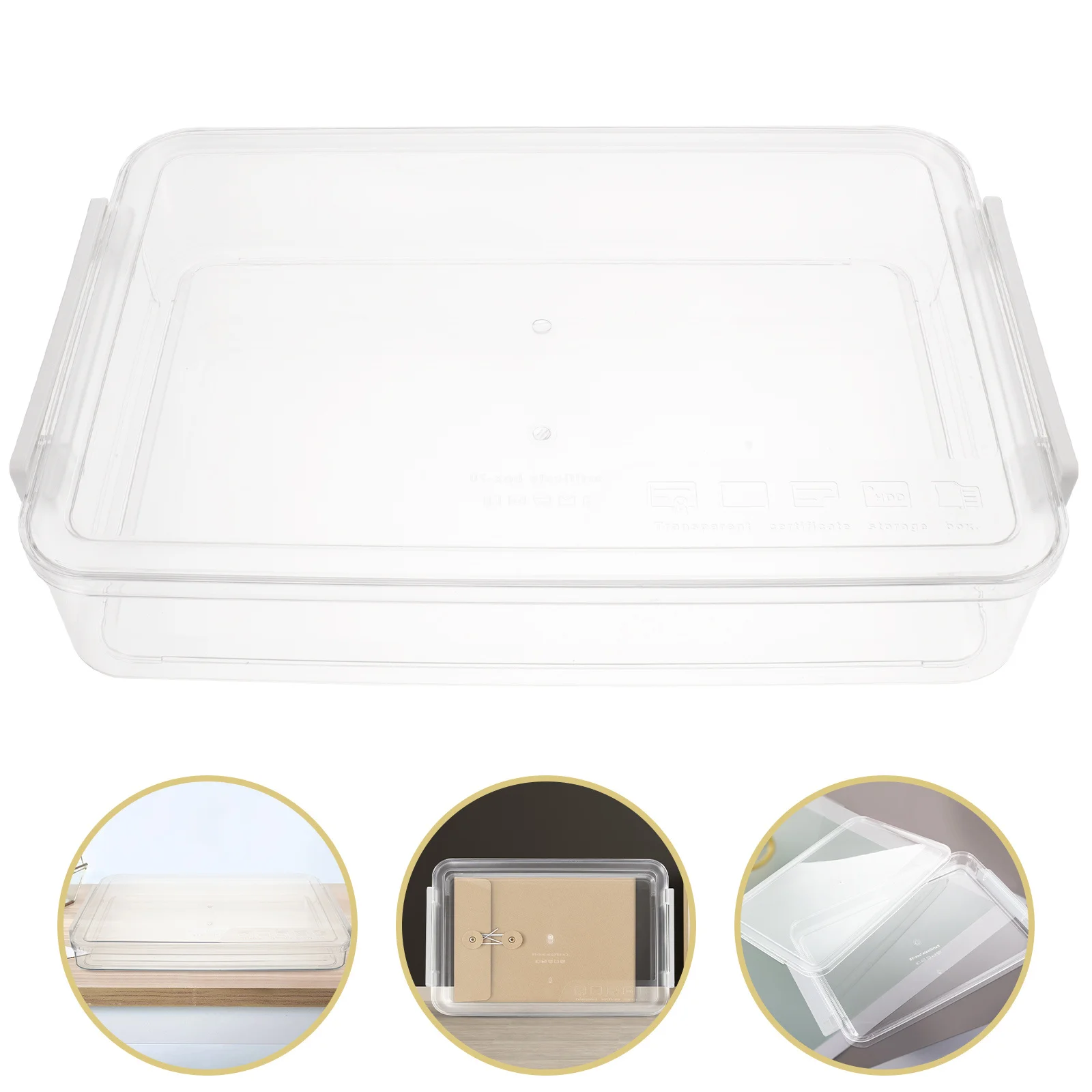 

File Classification Storage Box Boxes Filing Documents Transparent Desk Organizer Folder for Office