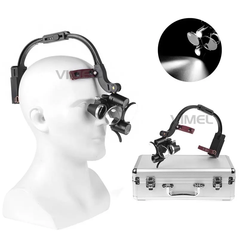 OEM 6.0X/2.5X/3.5X/ Dental Headlamp Medical Loupes Magnifier Wireless Surgical Headlight  For Dental Operation Factory Supplier