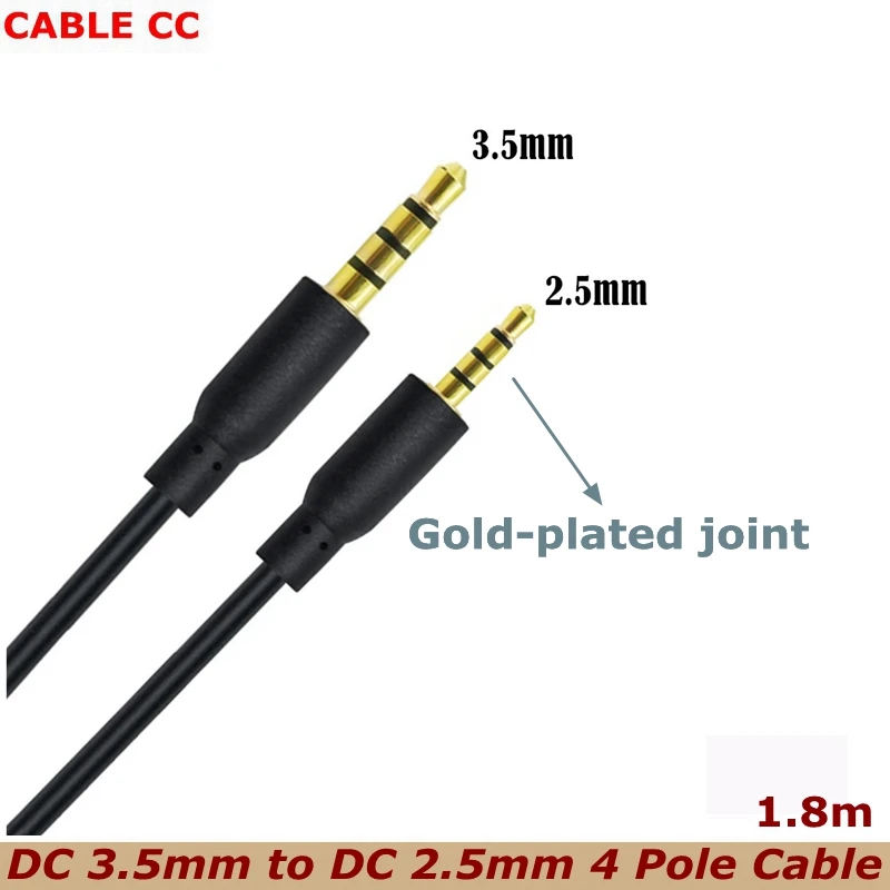 

Best quality DC 3.5mm to 2.5mm 4-pole Cable Jack TRRS Male Stereo Dual Channel Audio Cable for Mobile Phone Headset Speakers