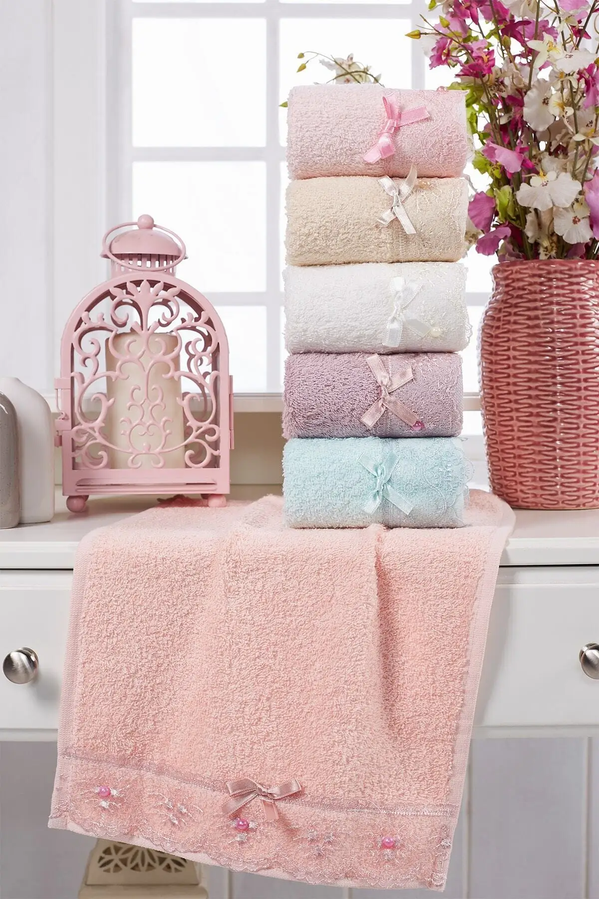 

Lacy Laced Hand Towel 6'lı 30x50