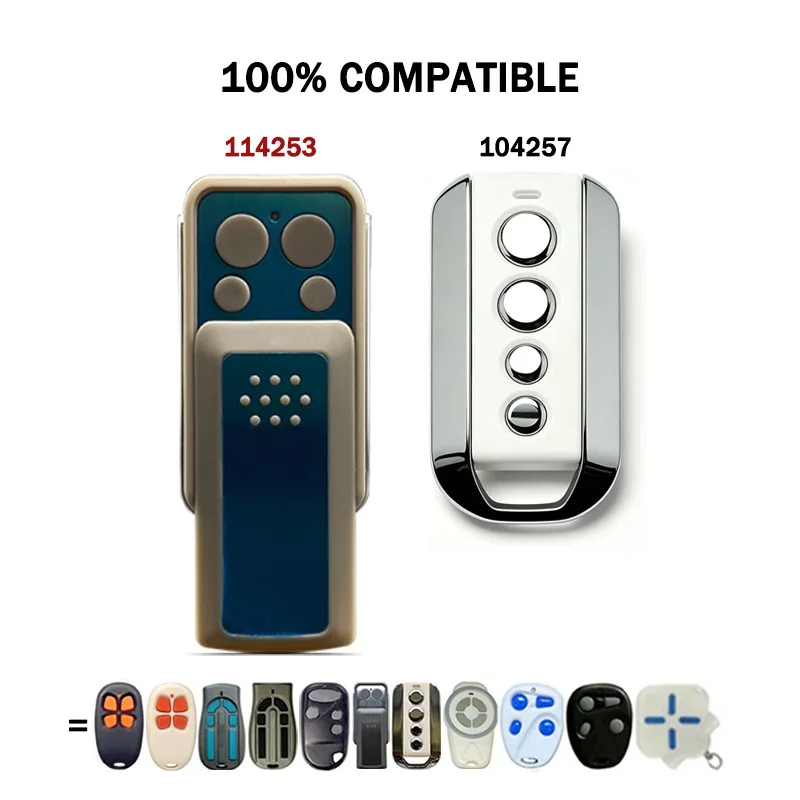 AVIDSEN 104257 114253 654300 104700 654250 104350 654100 614701 104251 104250 Garage Door Remote Control Transmitter 433.92MHz