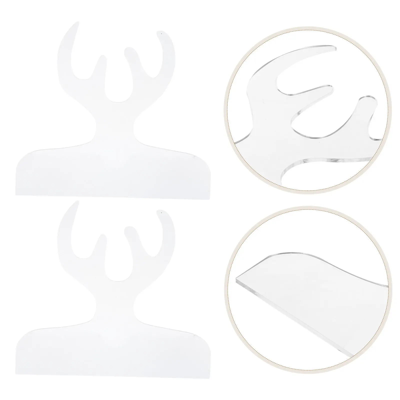 2Pcs Clear Acrylic Cutting Board Handle Template Router Guide for Woodworking Projects Charcuterie Board Handles Kitchen Tool