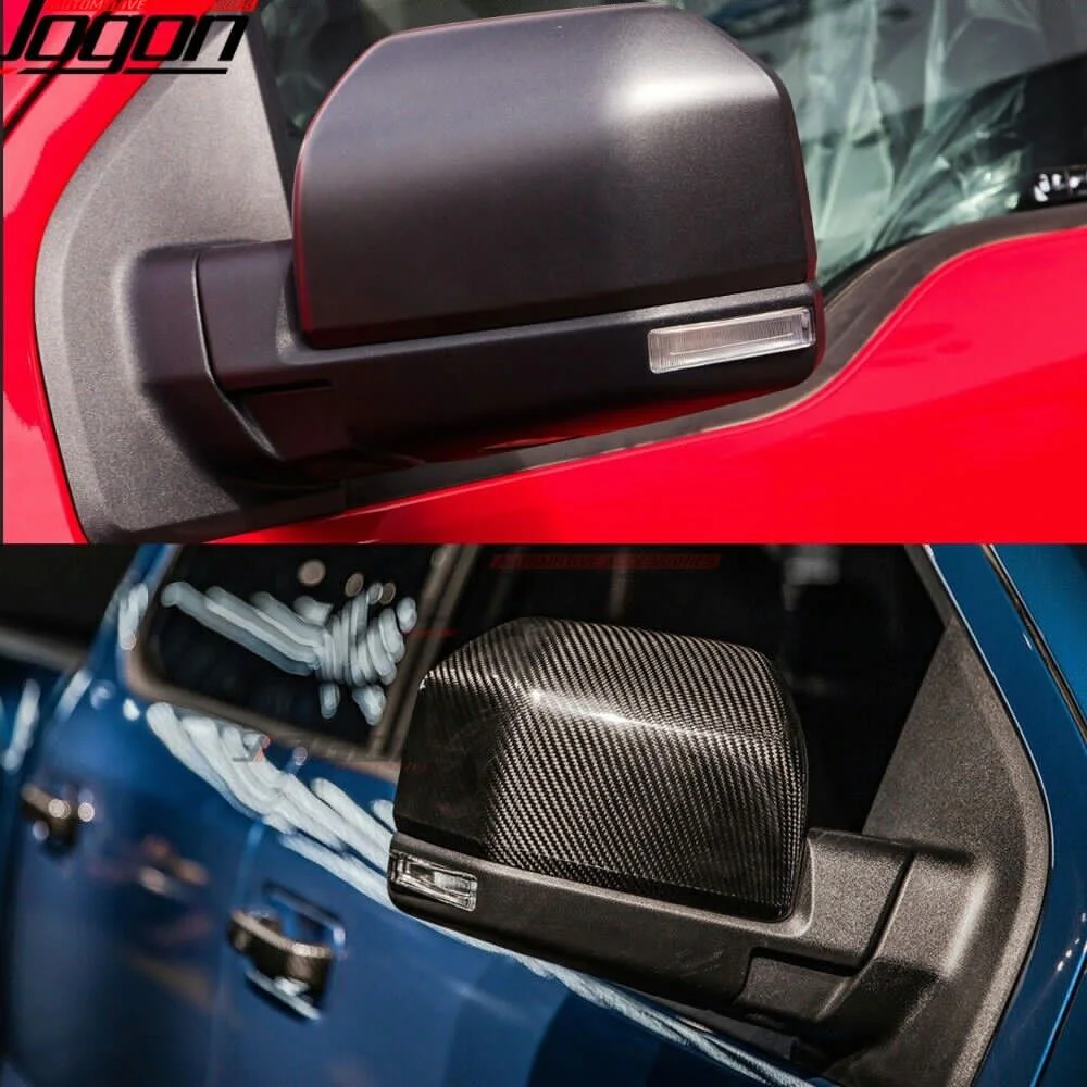 2PCS For Ford F150 Raptor 2015 2016 2017 2018 2019 2020 Side Mirror Cover Shell Rear Mirror Trim Car Exterior Accessories LHD