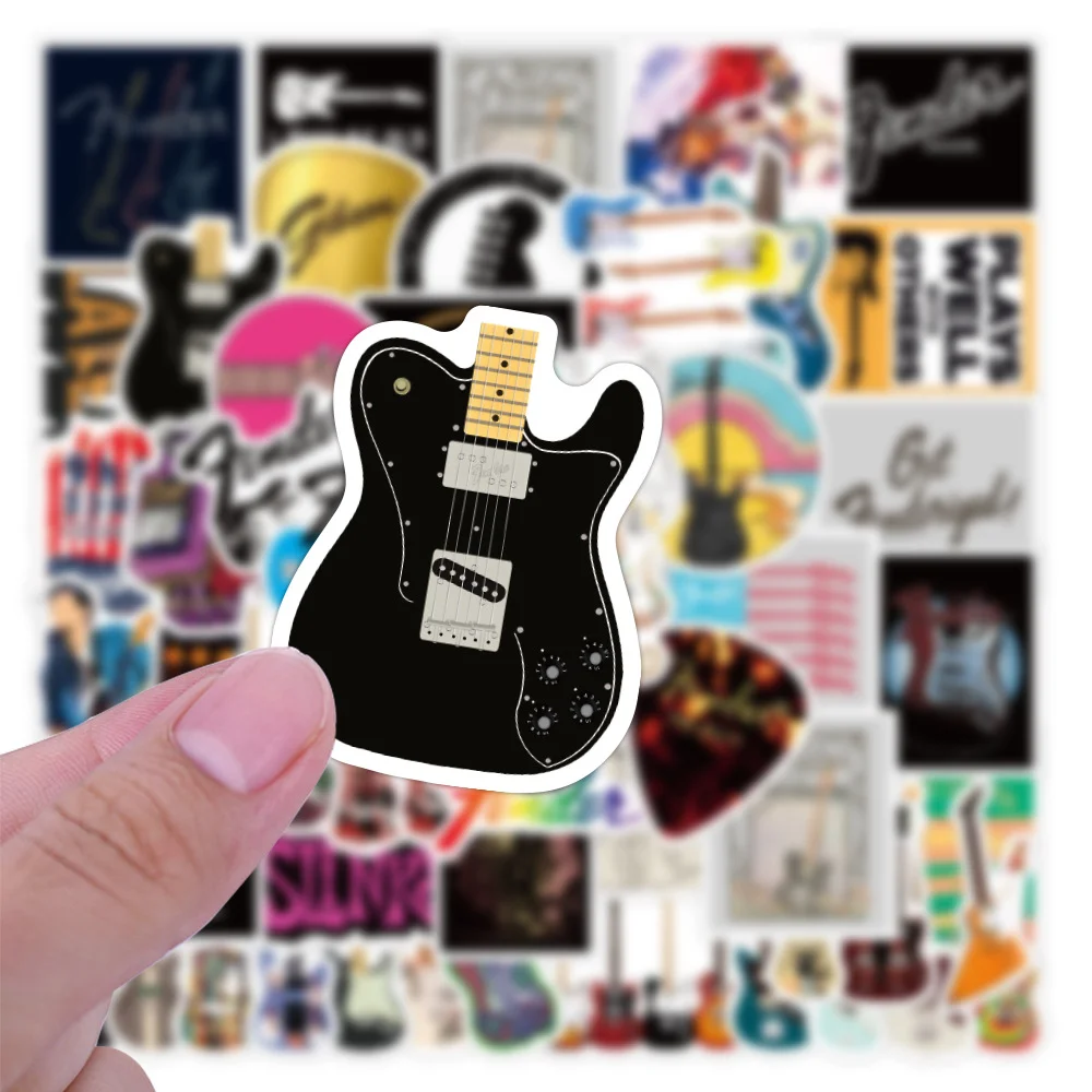 

100PCS Musics Guitar Stickers Cool Vinyls Decals for Water Bottles Laptop Computer Skateboard Teens and Adults