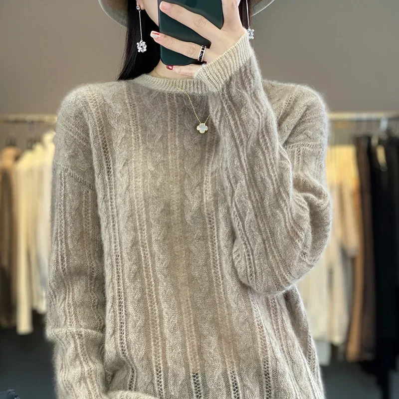 Tailor Sheep High Quality Women Chinese Style Cashmere Thick Sweaters Autumn O-Neck Knitted Pullovers Bottoming Fashion Jumper