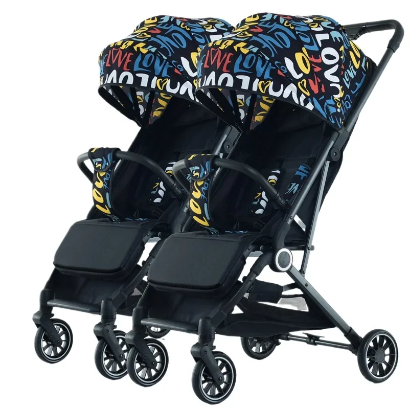 Folding Twin Strollers Are Versatile and Portable Child Strollers That Can Sit and Lie Down ECE Certified