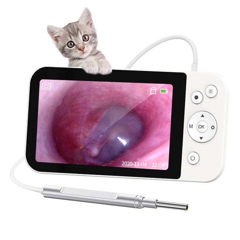 Portable Professional Veterinary Ear Wax Removal Endoscope Otoscope Earwax Endoscope Usb Otoscope Camera- For Vet