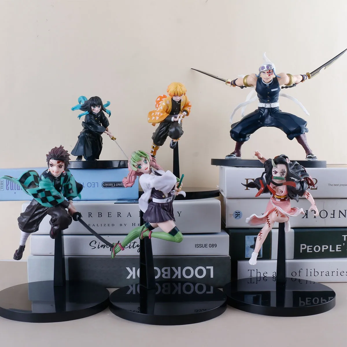 شخصيات أنيمي شيطان القاتل البلاستيكية Nezuko Tanjirou Zenitsu Mitsuri Tengen التماثيل لعبة Kimetsu No Yaiba نموذج المرآب أطقم الحلي #2