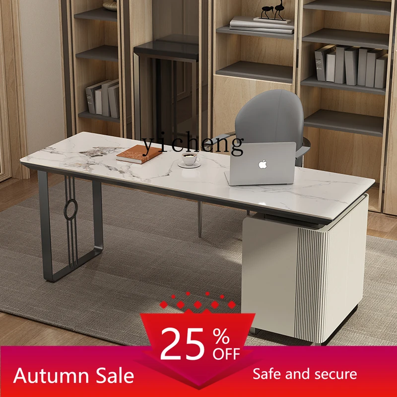 

light luxury slab integrated office desk and chair modern simple living room bedroom home study writing desk computer desk