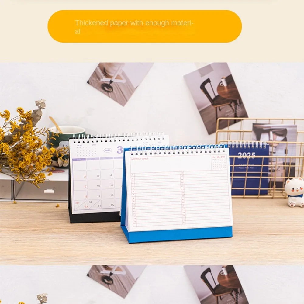 

Планировщик, календарь на 2025 год, качественный бумажный ежемесячный планировщик, мини-настольный календарь, розовый/зеленый/синий/черный ежемесячный планировщик для офиса