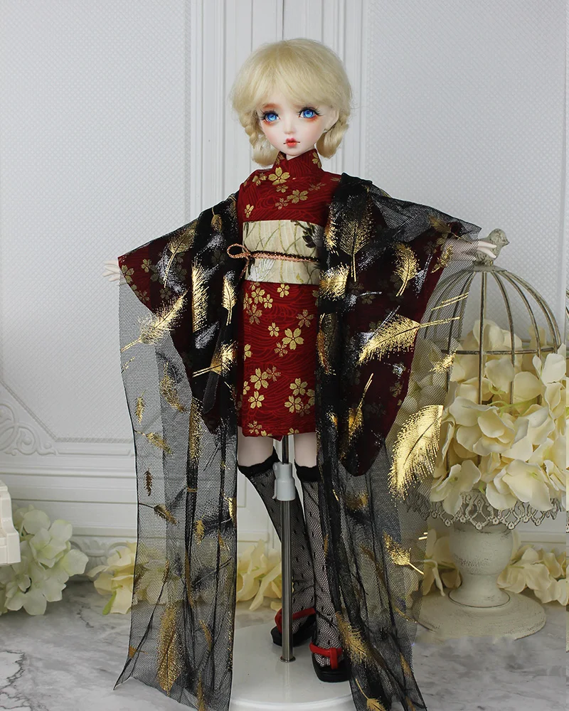 1/3 1/4 BJD 인형 옷, 1/6 사이즈, 깃털, 유카타, 기모노, 1/3 1/4 1/6, 인형 액세서리 (5 포인트)