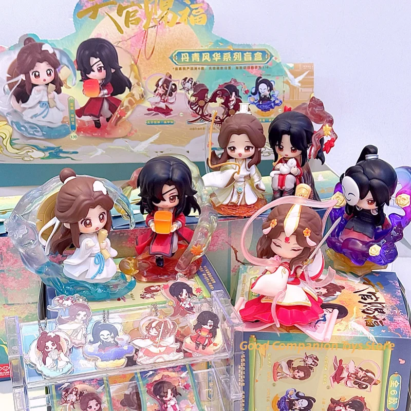 

Оригинальная зеленая и элегантная серия Tian Guan Ci Fu, кукла в глухой коробке, загадочная коробка, аниме-фигурка, украшение для комнаты, коллекция подарков