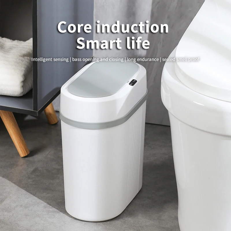 Smart garbage can Household automatic induction living room bathroom Large waterproof electric kitchen garbage can with cover