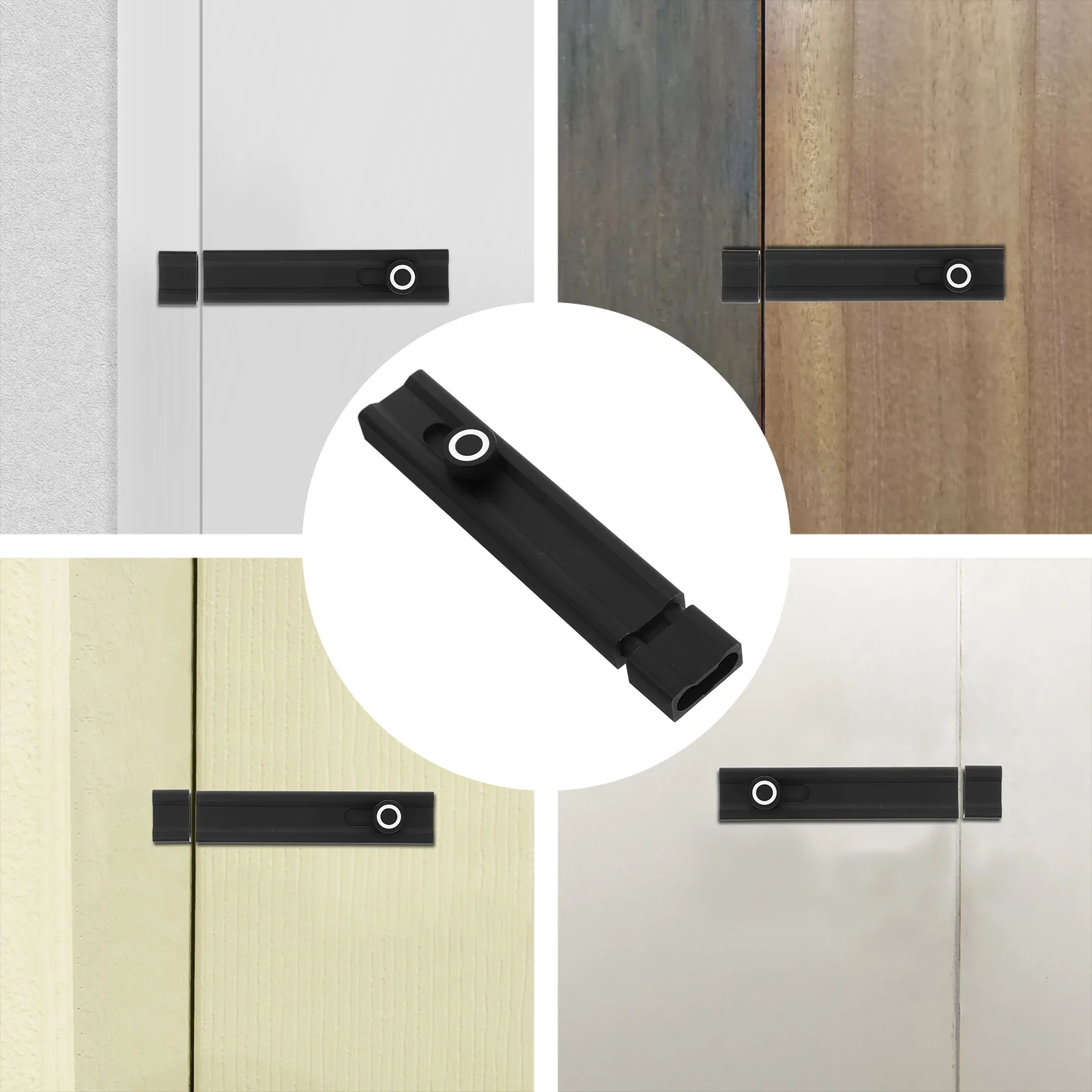 

No-Drill Door Latch Lock Adhesive Slide Bolt Reinforced Bolt Anti-Theft Vintage Lock Latch Night Glow Door Security