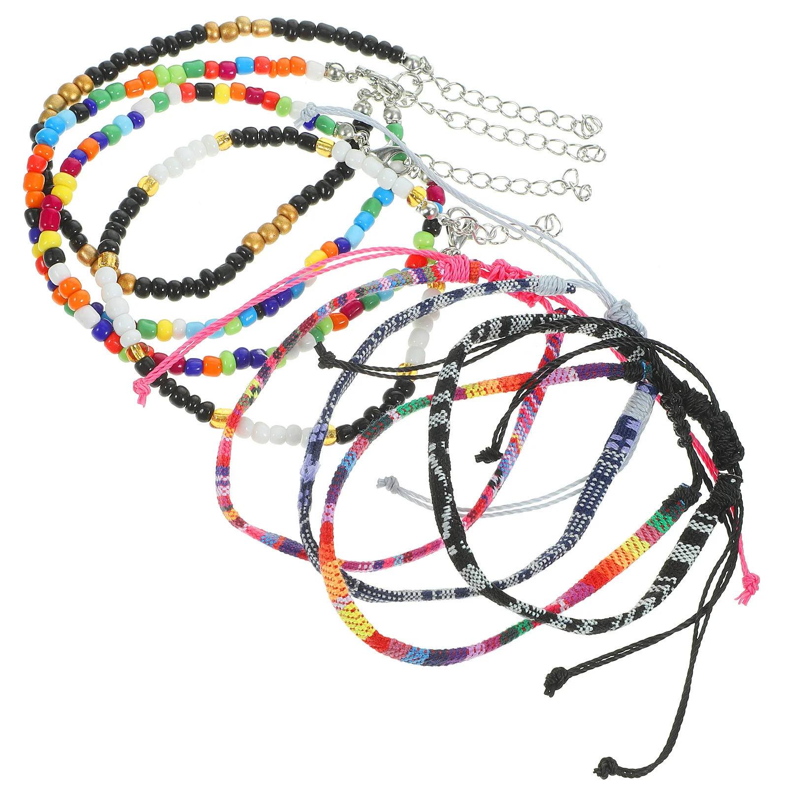 

8Pcs Women Anklets Adjustable Bohemian Anklet Bracelets Delicate Cute Bracelets for Women Teens Long Lasting Ankle Jewelry