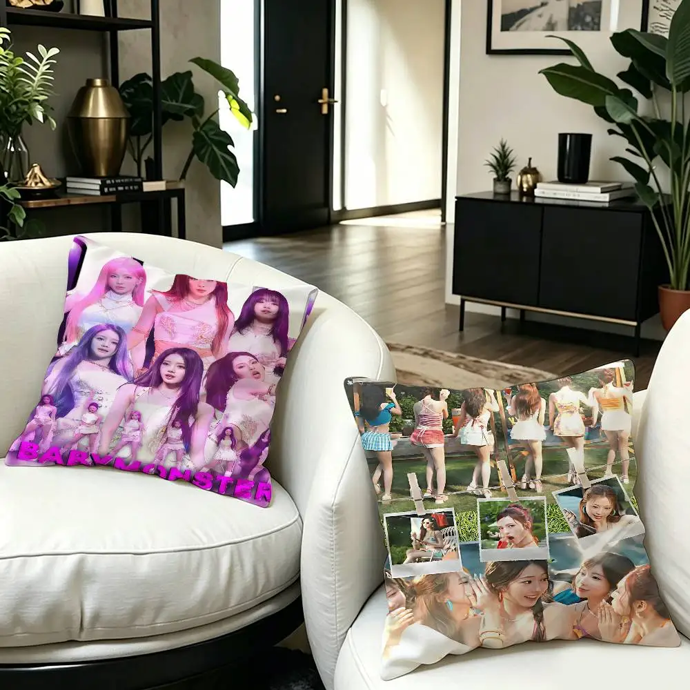 Kpop Cool B-Babymonsteres Singer Personalized Pillow Dust Cover Bedroom Kids Party Decoration Pillowcase Birthday Children Gift