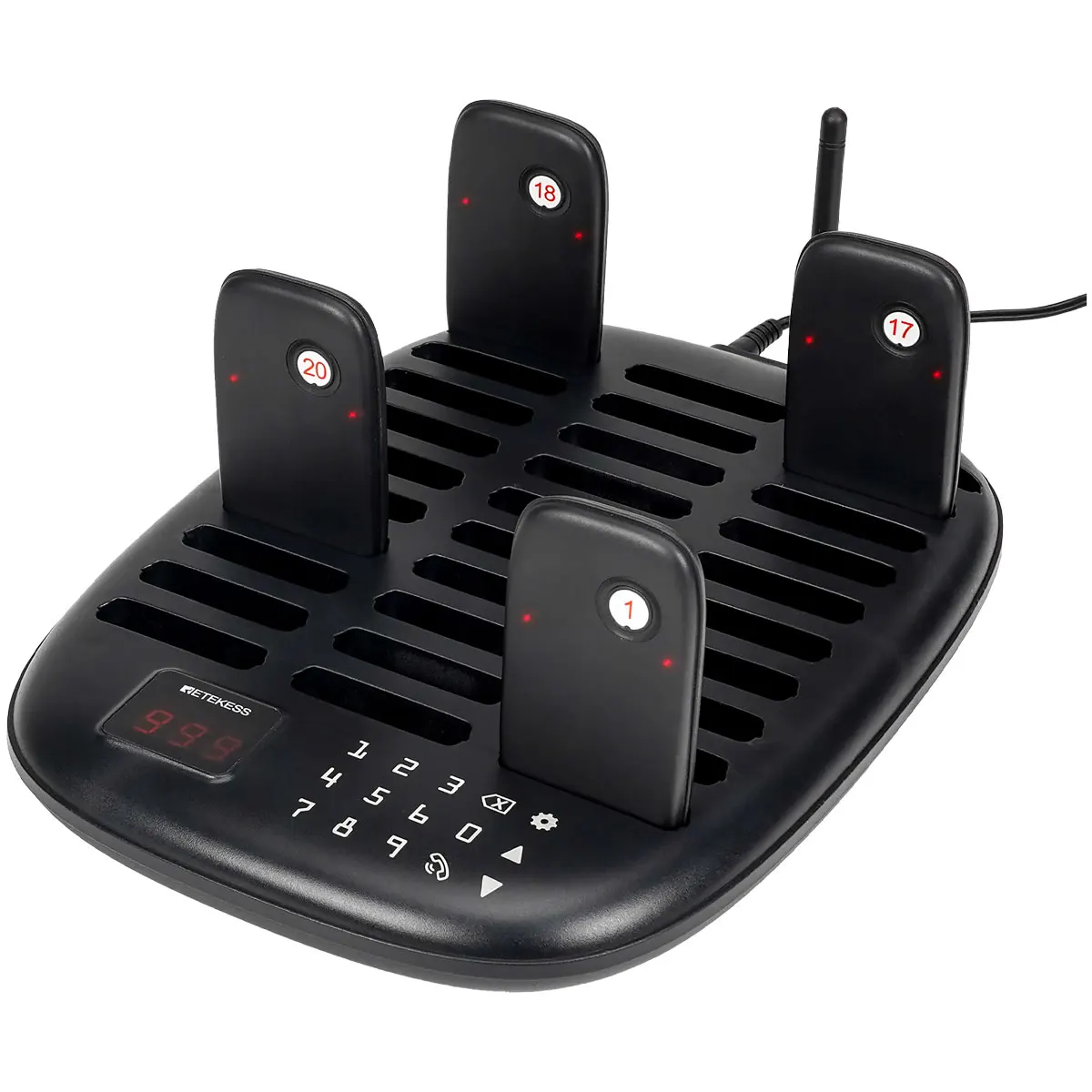 RETEKESS TD175P Drahtloses Restaurant-Rufsystem 30-Kanal Einstellbarer Tastaturmodus Food Truck Café Bar Pager mit Vibrator – Detail 25
