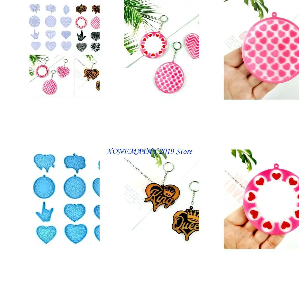 

F42F 12 упаковочных подвесных форм смола Смолда День Святого Валентина Глэй Плесень Ювелирные украшения